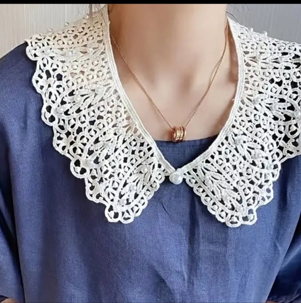 DETACHABLE LACE COLLAR DRESS UP ANY DRESS OR SWEATER DETACHABLE - Picture 5 of 7